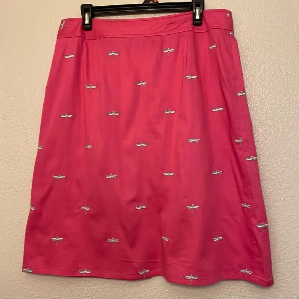 Pendleton hot Pink Dragonfly Embroidered whimsy fairycore cotton Skirt Size 14
